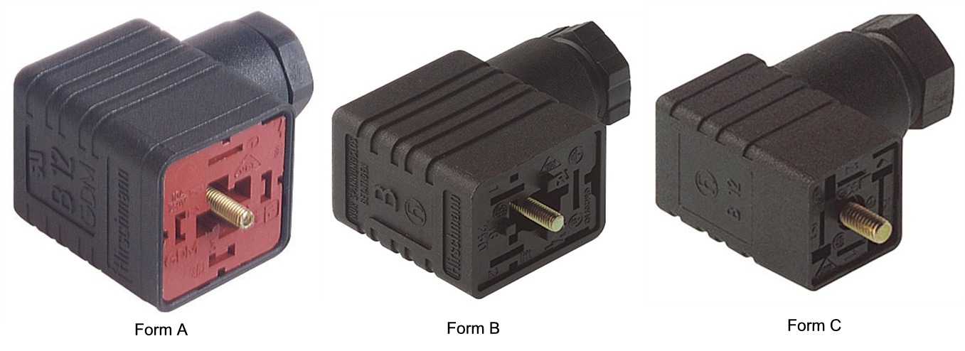 DIN 43650 Valve Connectors - Form A, B, C