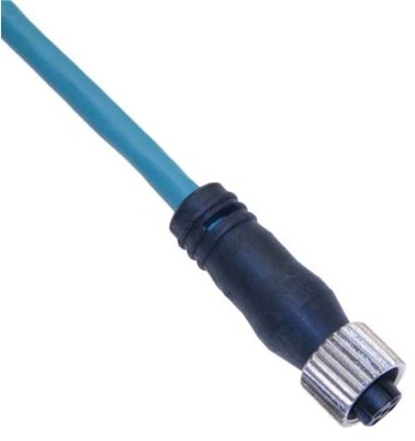 Mencom MDE45PB-4MP-RJ45-10M Ethernet Cordset, 4 Pole, Male/RJ45, 10 Meter,  PUR, Shielded