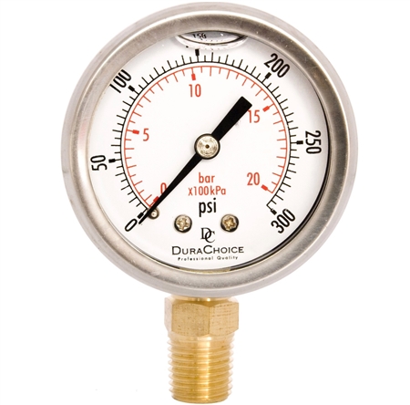 of 2 Water Pressure Gauge Test Set  2.5" Dial 300 PSI gauge Qty 